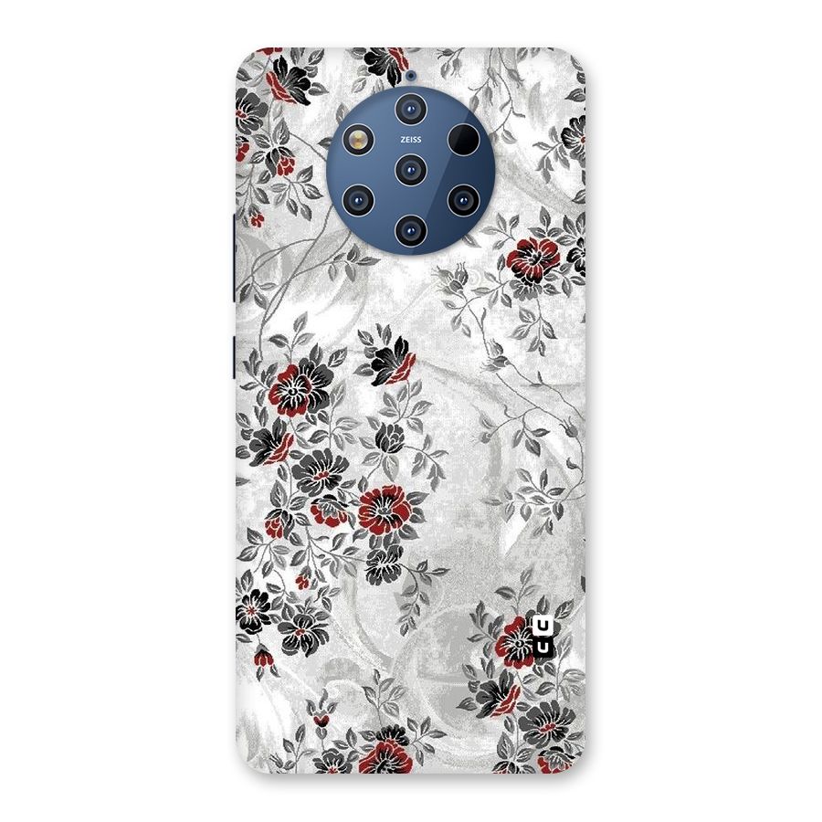 Pleasing Grey Floral Back Case for Nokia 9 PureView