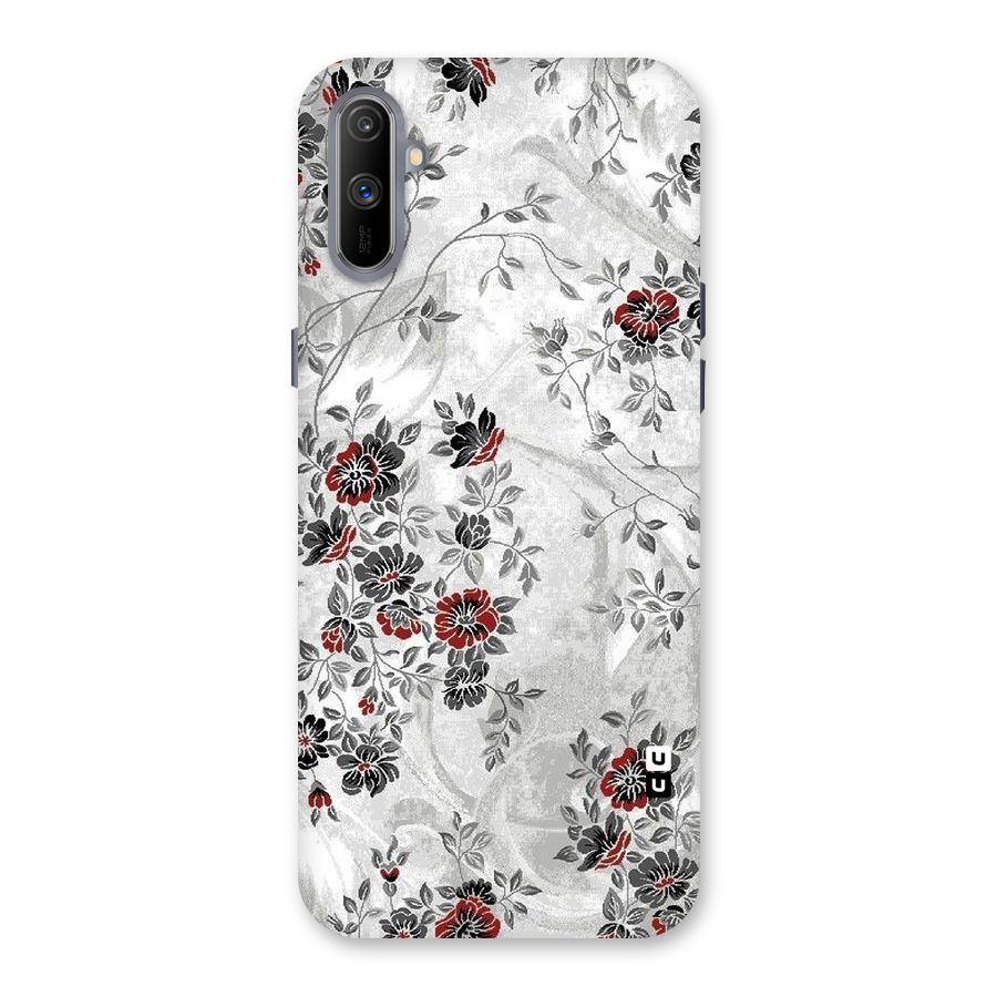 Pleasing Grey Floral Back Case for Realme C3