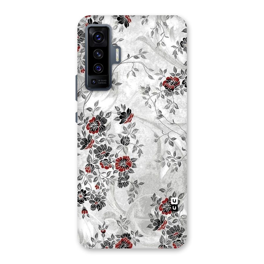 Pleasing Grey Floral Back Case for Vivo X50