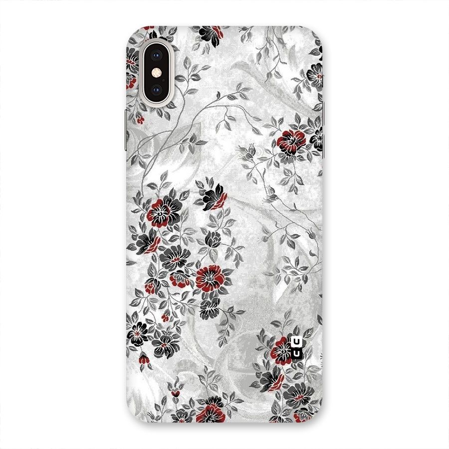 Pleasing Grey Floral Back Case for iPhone XS Max