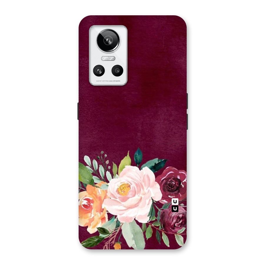 Plum Floral Design Back Case for Realme GT Neo 3