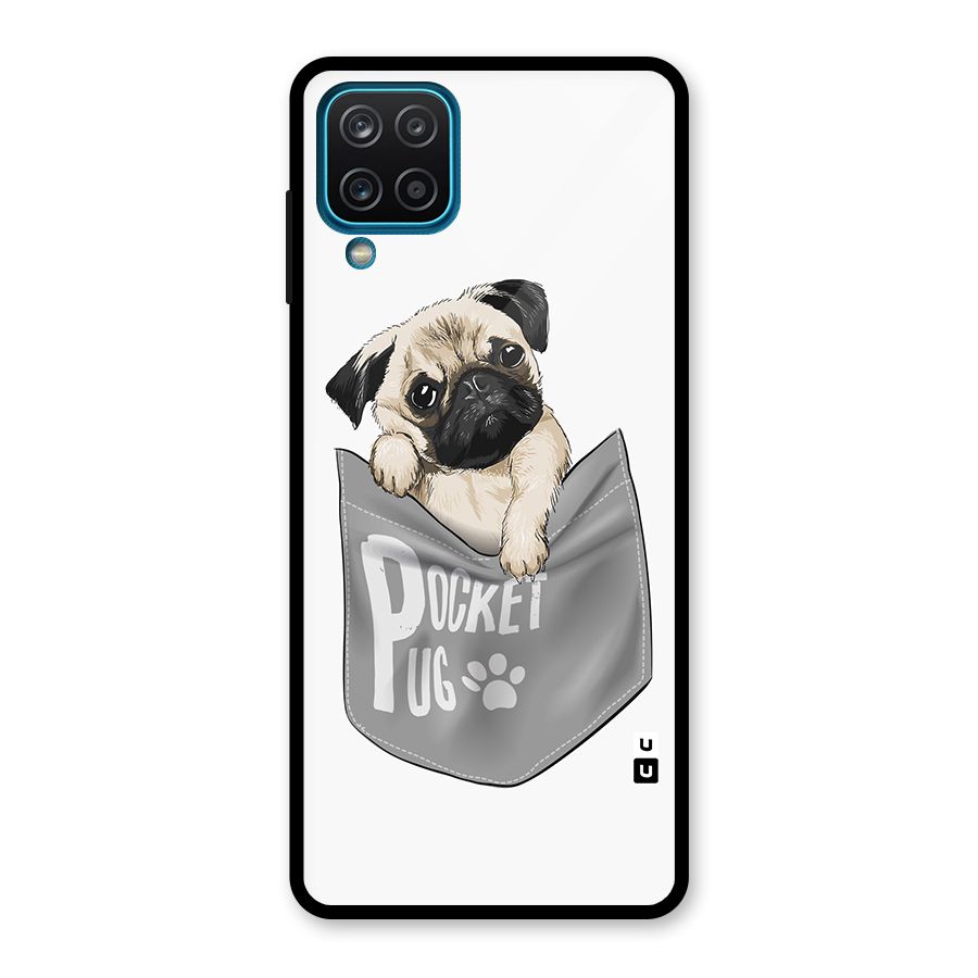 Pocket Pug Glass Back Case for Galaxy A12