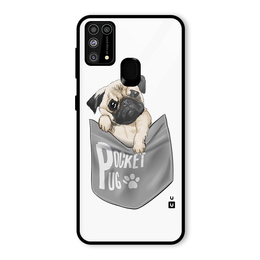 Pocket Pug Glass Back Case for Galaxy M31