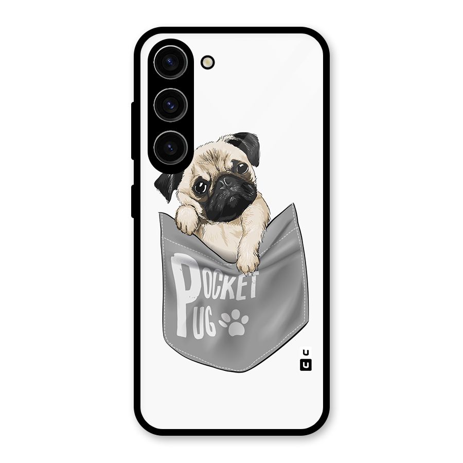 Pocket Pug Glass Back Case for Galaxy S23