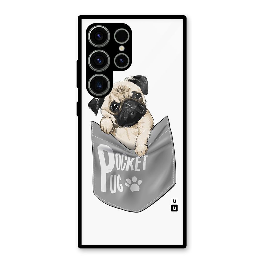 Pocket Pug Glass Back Case for Galaxy S23 Ultra