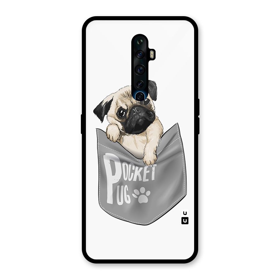 Pocket Pug Glass Back Case for Oppo Reno2 F