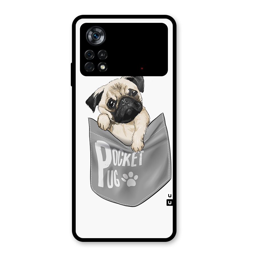 Pocket Pug Glass Back Case for Poco X4 Pro 5G