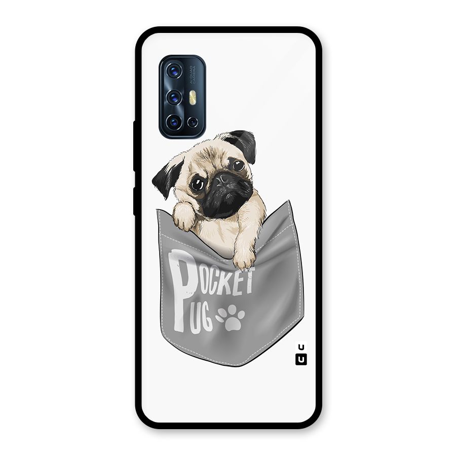 Pocket Pug Glass Back Case for Vivo V17