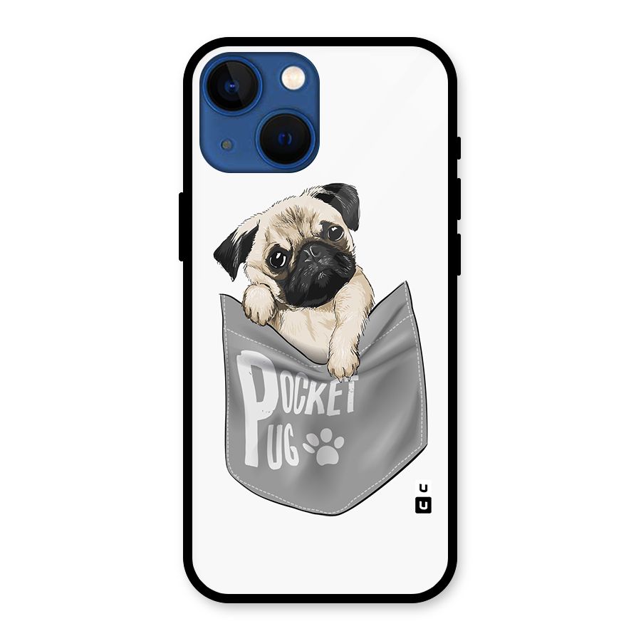 Pocket Pug Glass Back Case for iPhone 13 Mini