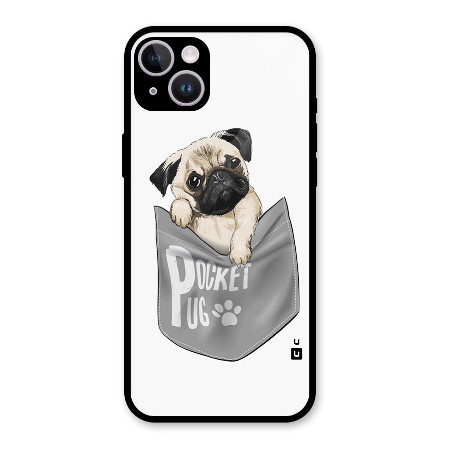 Pocket Pug Glass Back Case for iPhone 14 Plus