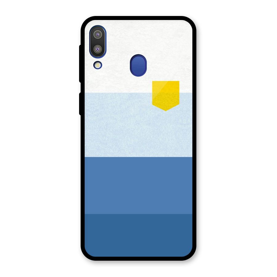 Pocket Stripes. Glass Back Case for Galaxy M20