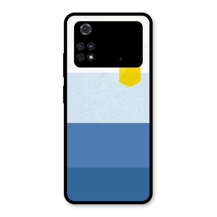 Pocket Stripes. Glass Back Case for Poco M4 Pro 4G