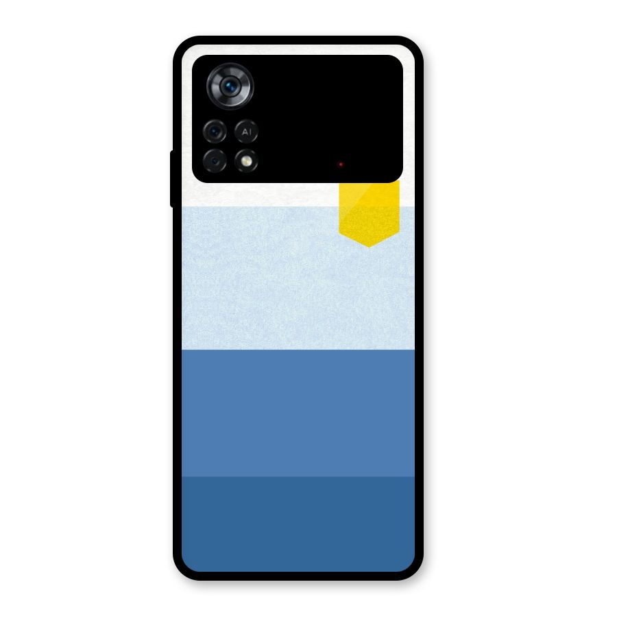 Pocket Stripes. Glass Back Case for Poco X4 Pro 5G