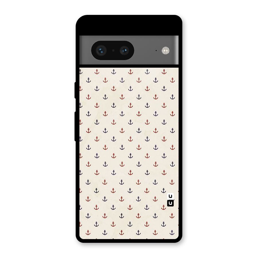 Polka Anchor Glass Back Case for Google Pixel 7