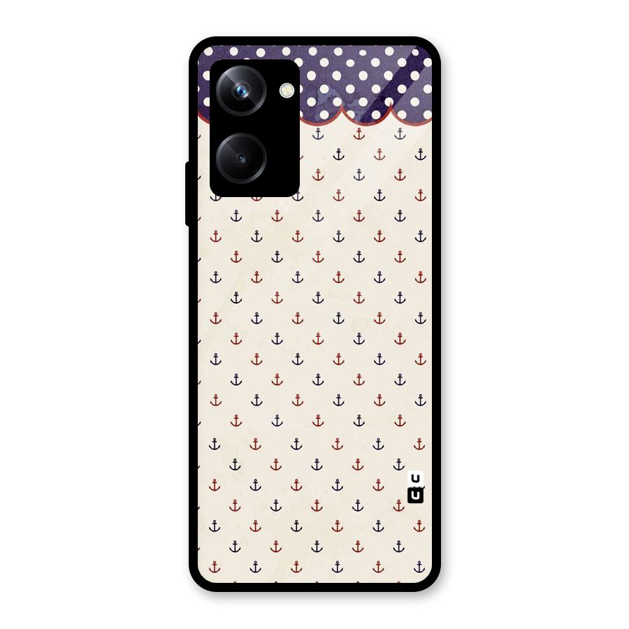 Polka Anchor Glass Back Case for Realme 10 Pro