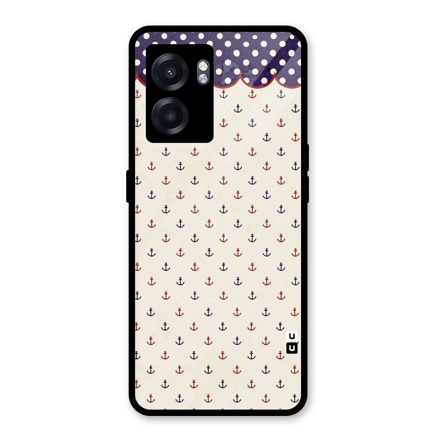 Polka Anchor Glass Back Case for Realme Narzo 50 5G