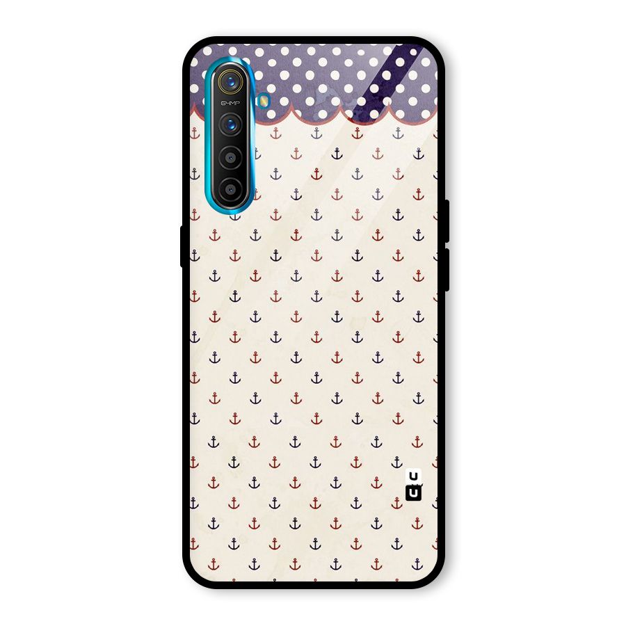 Polka Anchor Glass Back Case for Realme X2