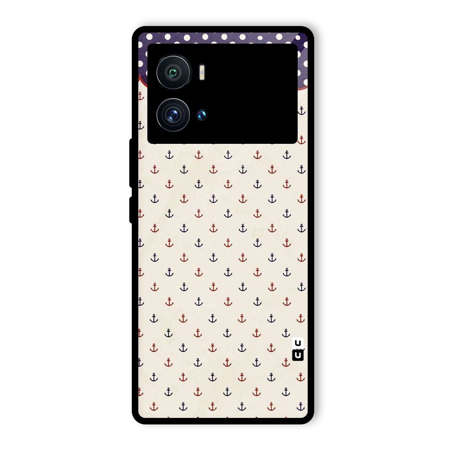 Polka Anchor Glass Back Case for Vivo iQOO 9 Pro