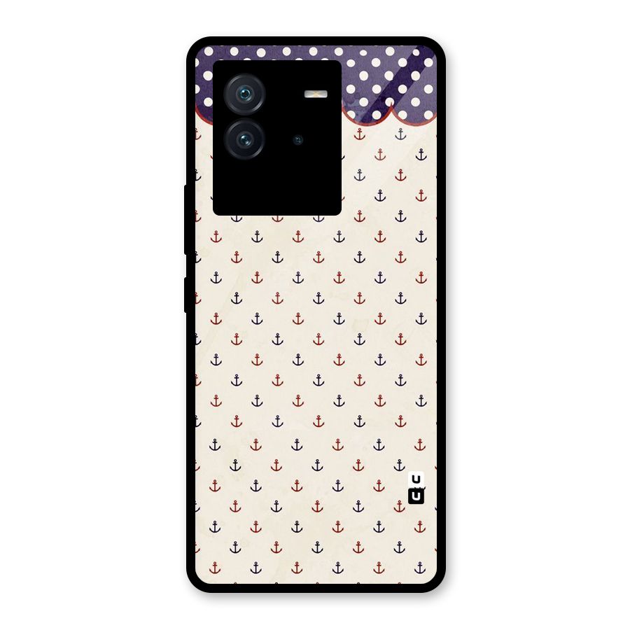 Polka Anchor Glass Back Case for Vivo iQOO Neo 6 5G