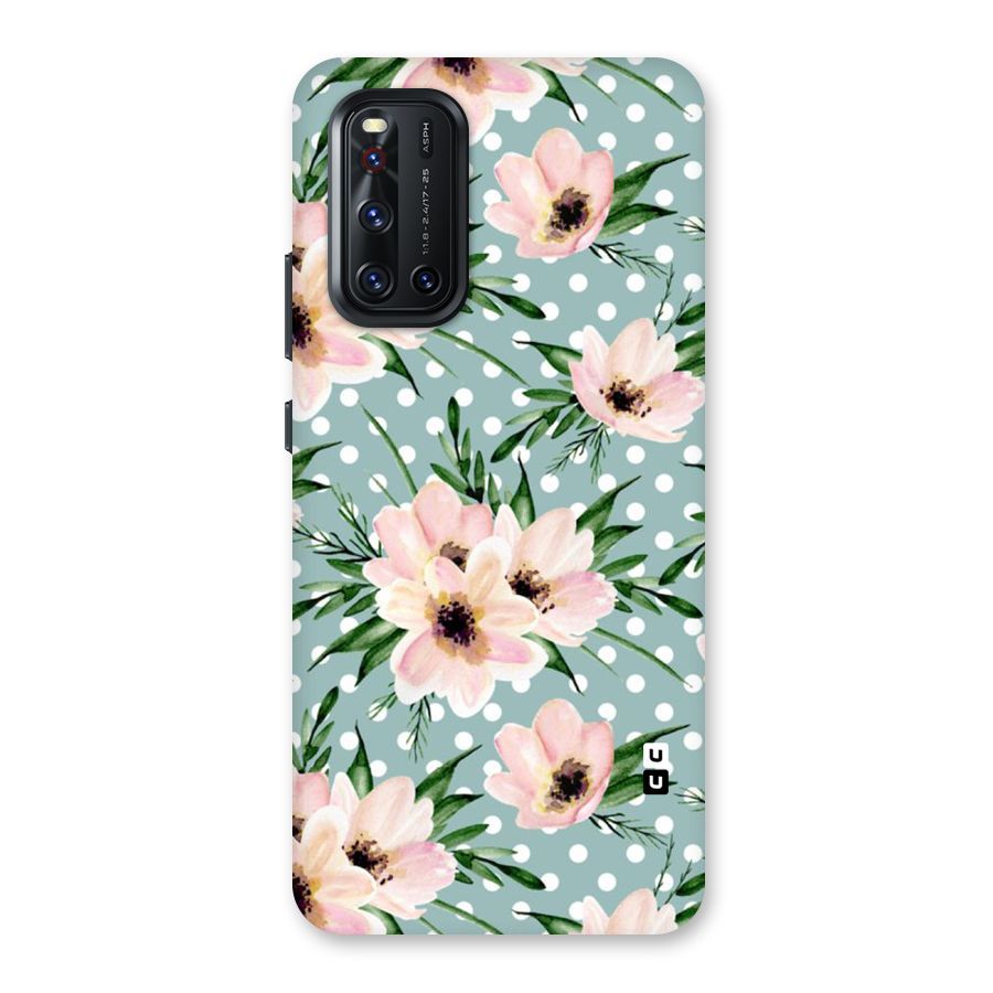 Polka Art Floral Back Case for Vivo V19