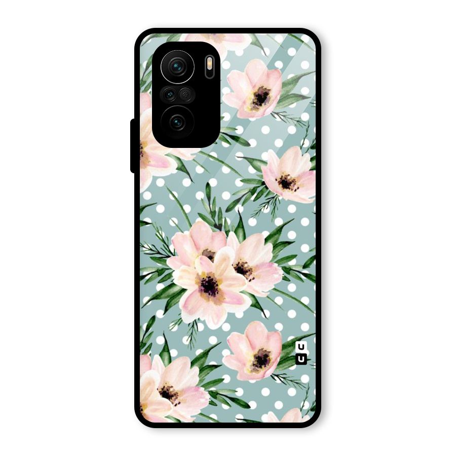 Polka Art Floral Glass Back Case for Mi 11x