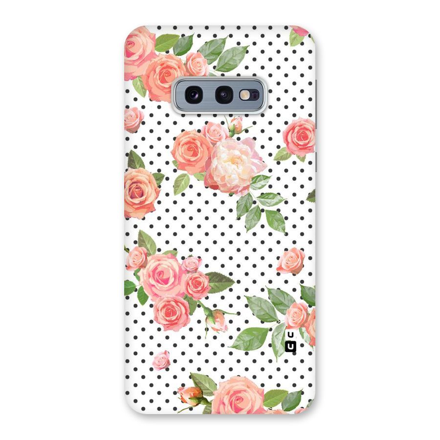 Polka Bloom White Back Case for Galaxy S10e