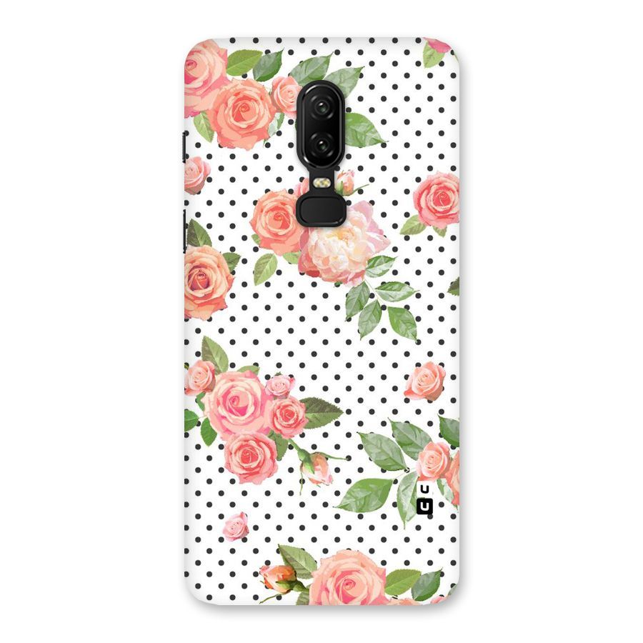 Polka Bloom White Back Case for OnePlus 6