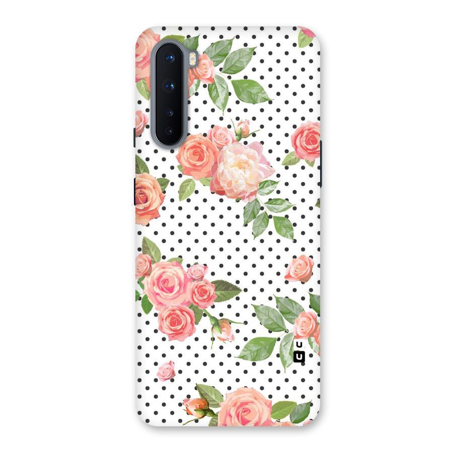 Polka Bloom White Back Case for OnePlus Nord