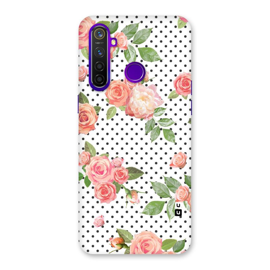 Polka Bloom White Back Case for Realme 5 Pro