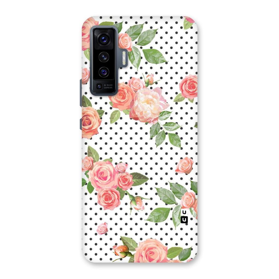 Polka Bloom White Back Case for Vivo X50