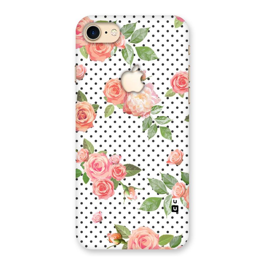 Polka Bloom White Back Case for iPhone 7 Apple Cut