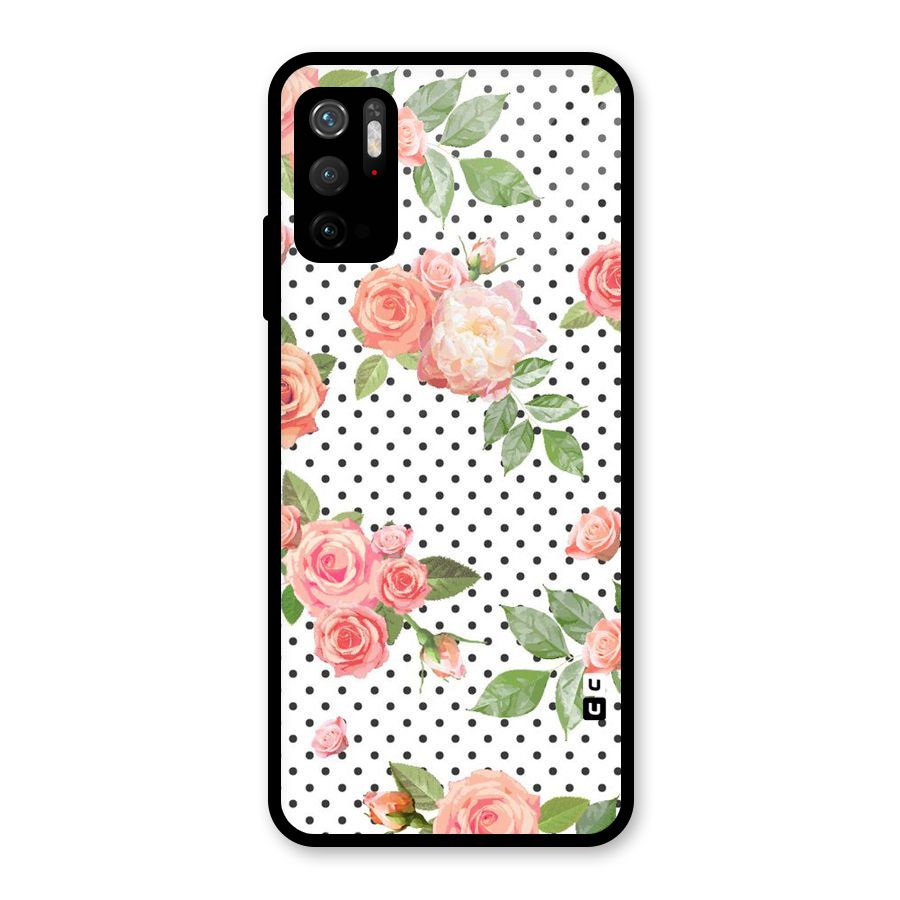Polka Bloom White Glass Back Case for Poco M3 Pro 5G