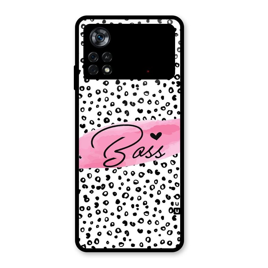 Polka Boss Glass Back Case for Poco X4 Pro 5G