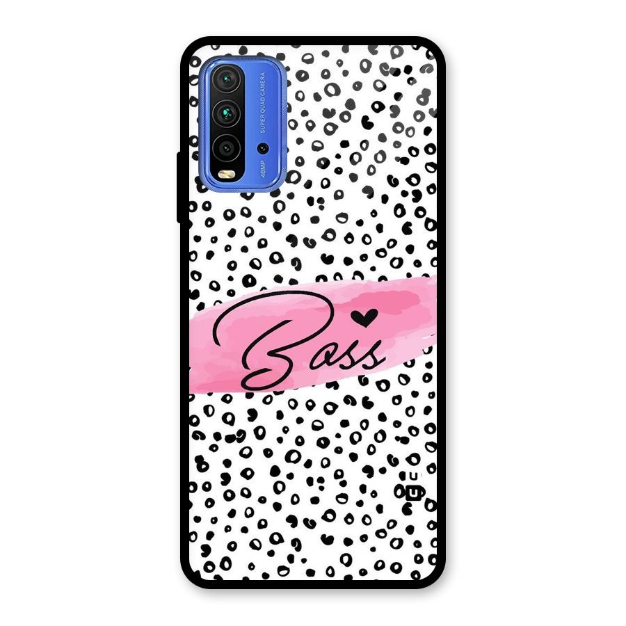 Polka Boss Glass Back Case for Redmi 9 Power