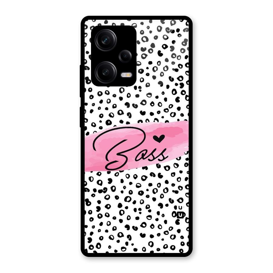 Polka Boss Glass Back Case for Redmi Note 12 Pro
