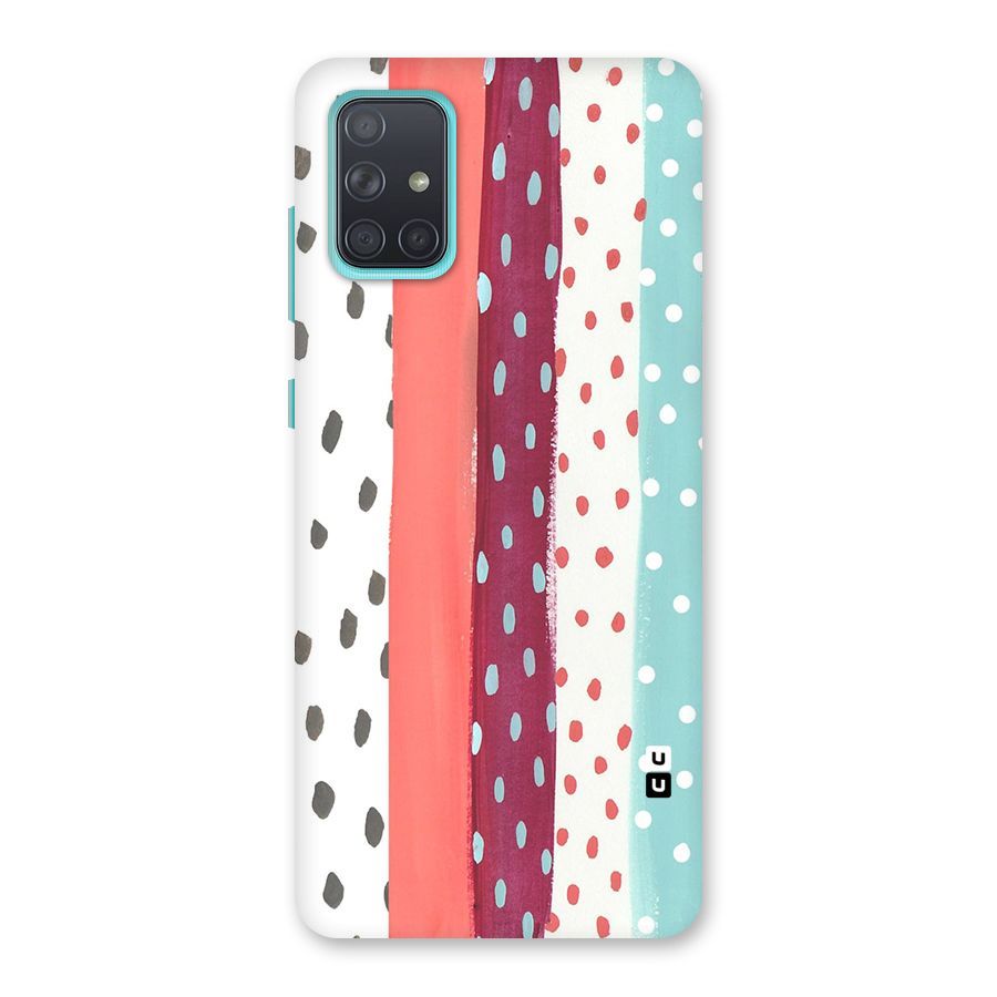 Polka Brush Art Back Case for Galaxy A71