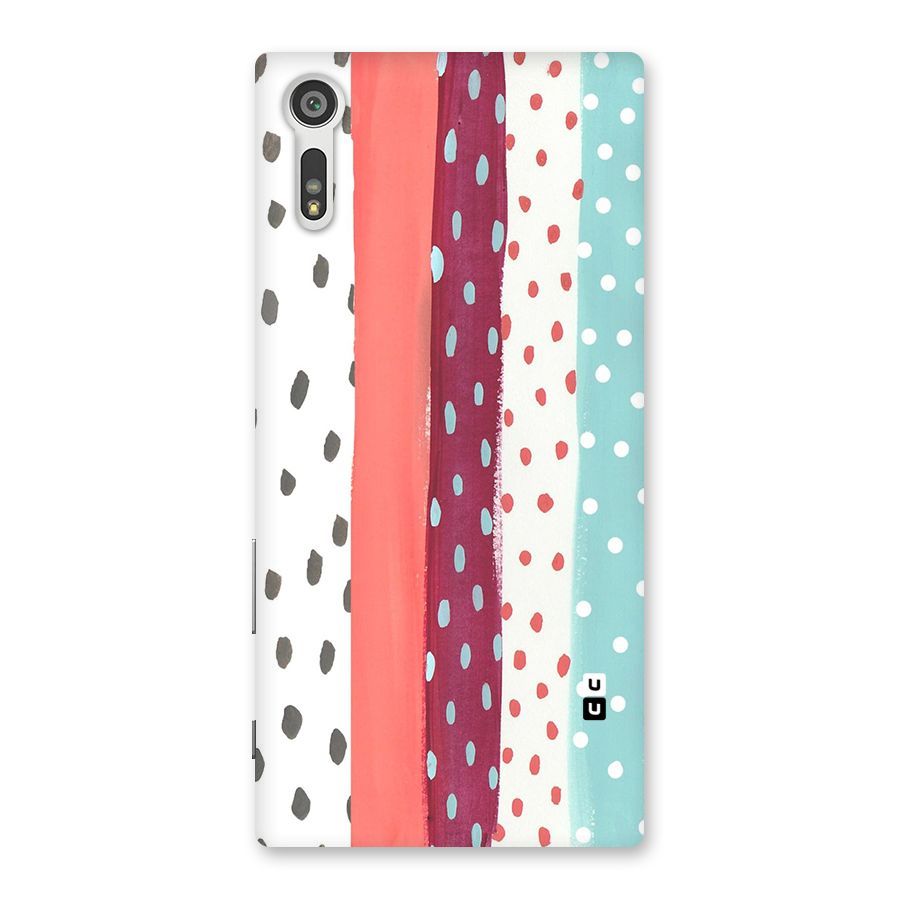 Polka Brush Art Back Case for Xperia XZ