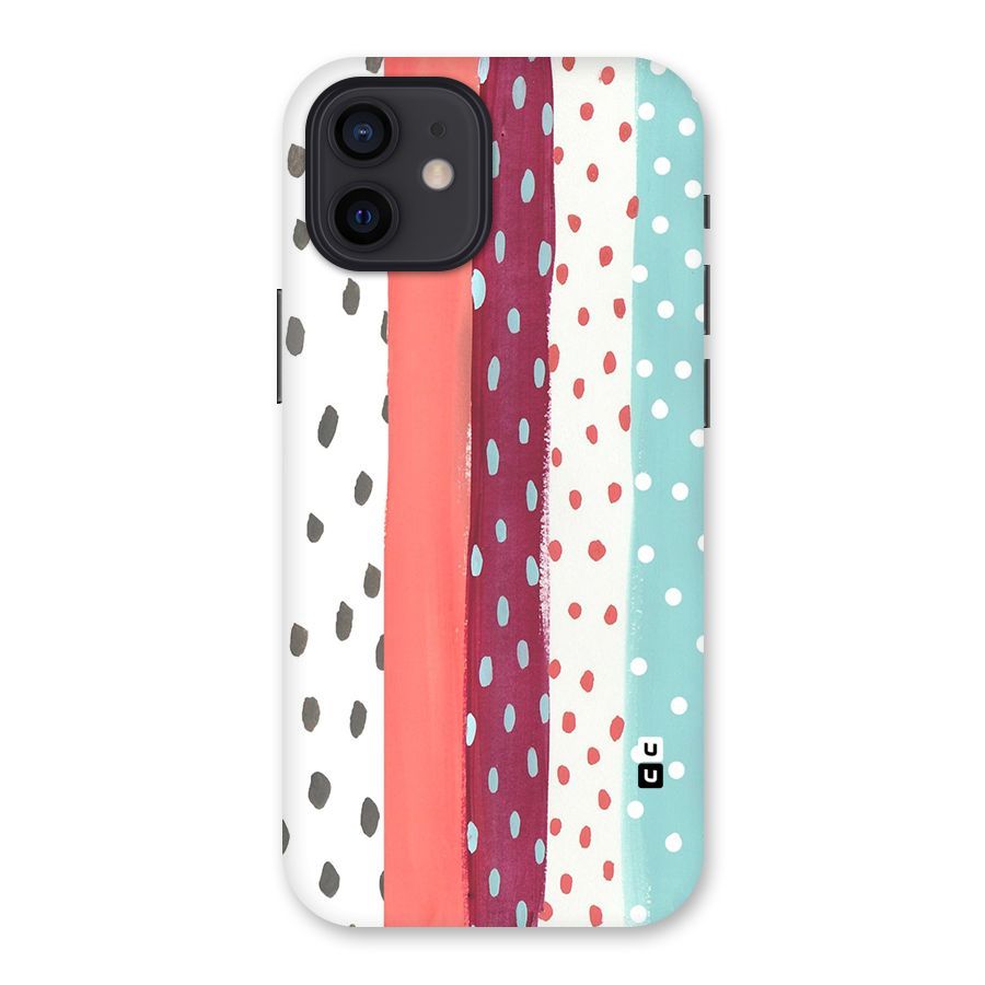 Polka Brush Art Back Case for iPhone 12
