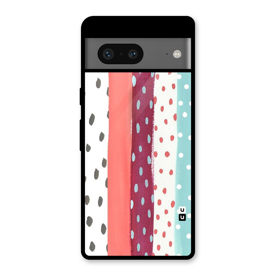 Polka Brush Art Glass Back Case for Google Pixel 7