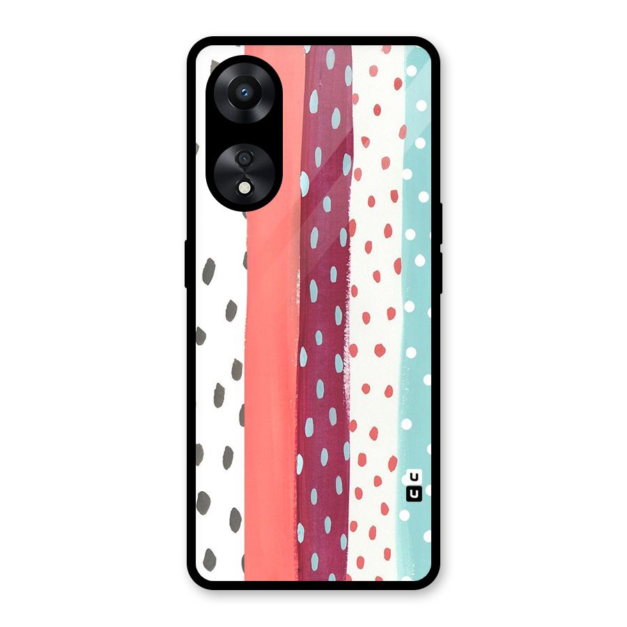 Polka Brush Art Glass Back Case for Oppo A78