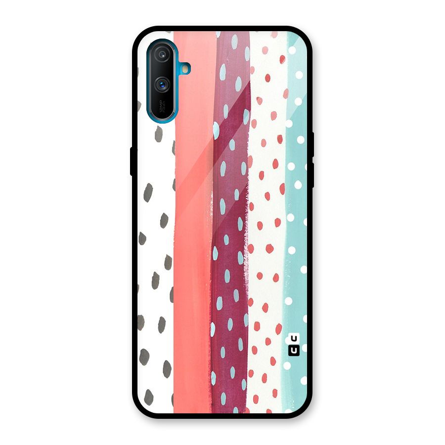Polka Brush Art Glass Back Case for Realme C3