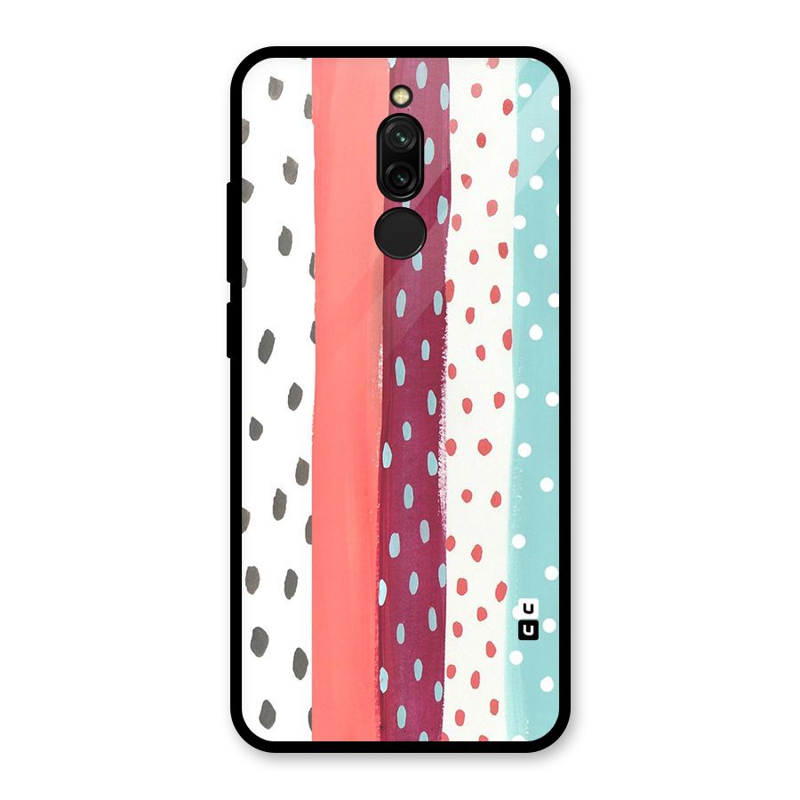 Polka Brush Art Glass Back Case for Redmi 8