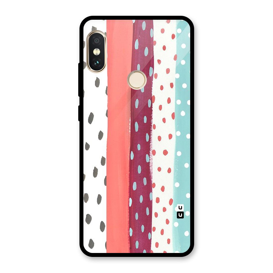 Polka Brush Art Glass Back Case for Redmi Note 5 Pro