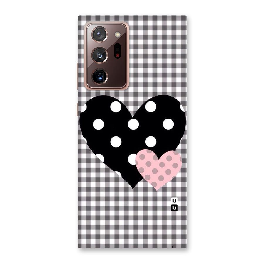 Polka Check Hearts Back Case for Galaxy Note 20 Ultra