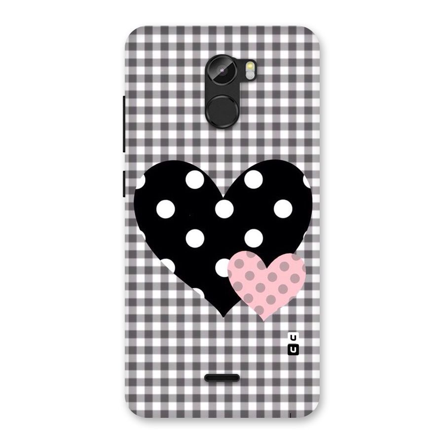 Polka Check Hearts Back Case for Gionee X1