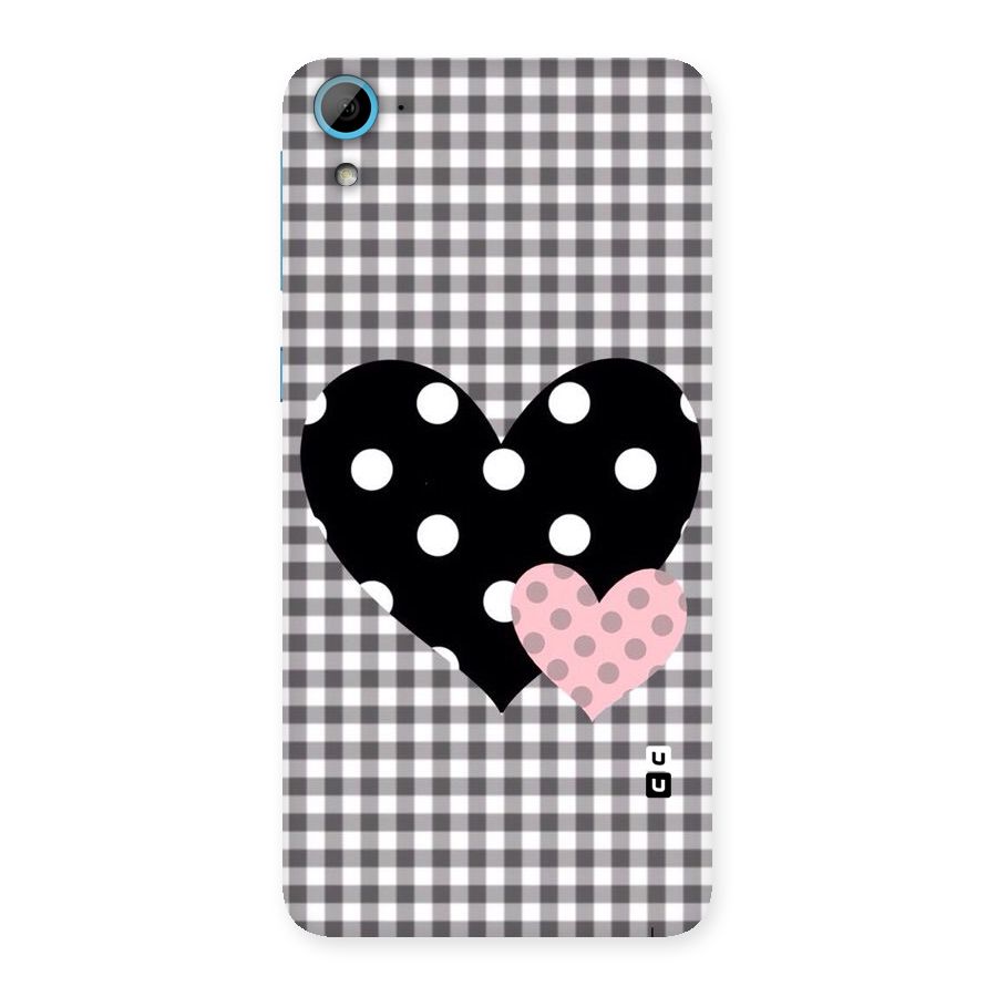 Polka Check Hearts Back Case for HTC Desire 826