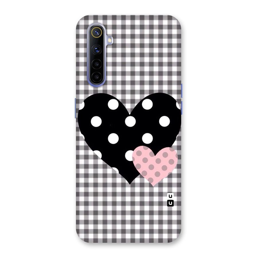 Polka Check Hearts Back Case for Realme 6i