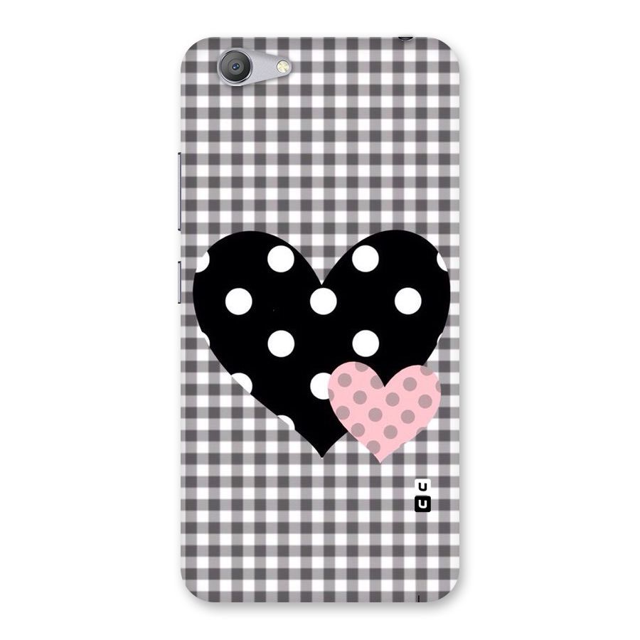 Polka Check Hearts Back Case for Vivo Y53