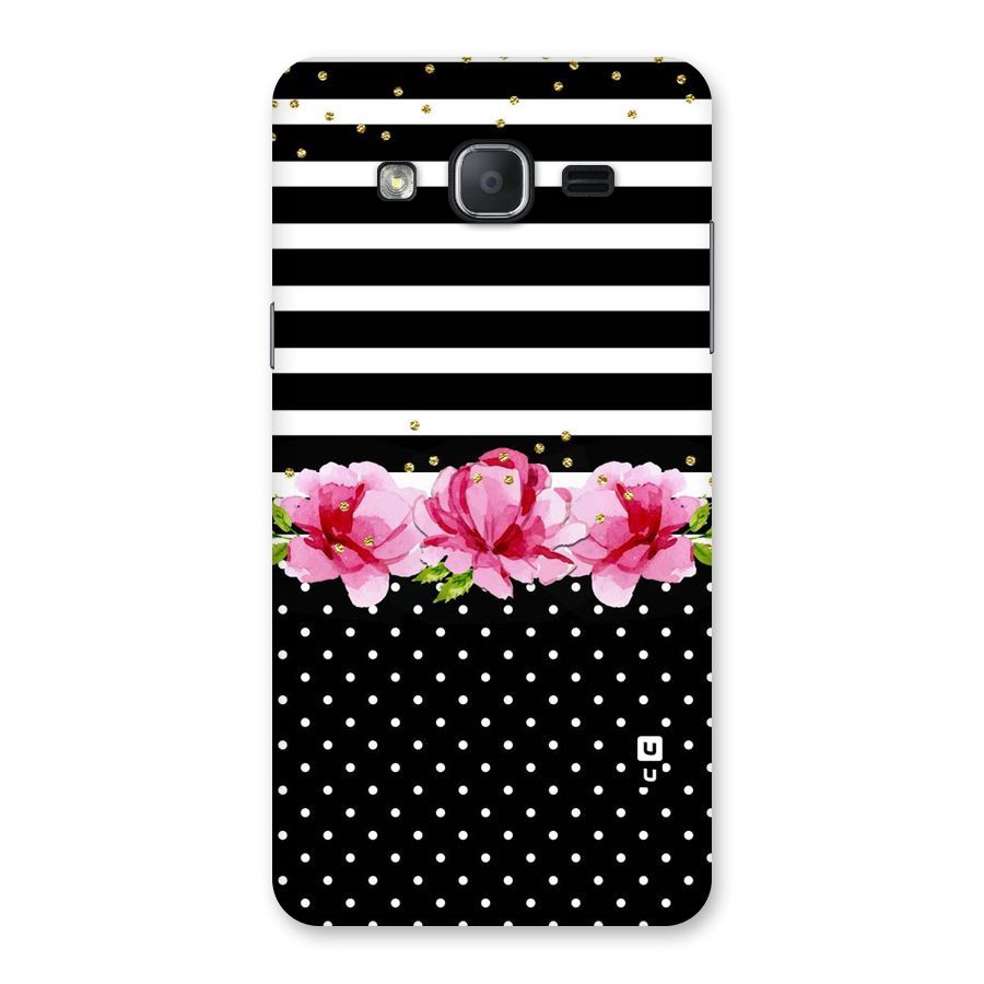 Polka Floral Stripes Back Case for Galaxy On7 2015