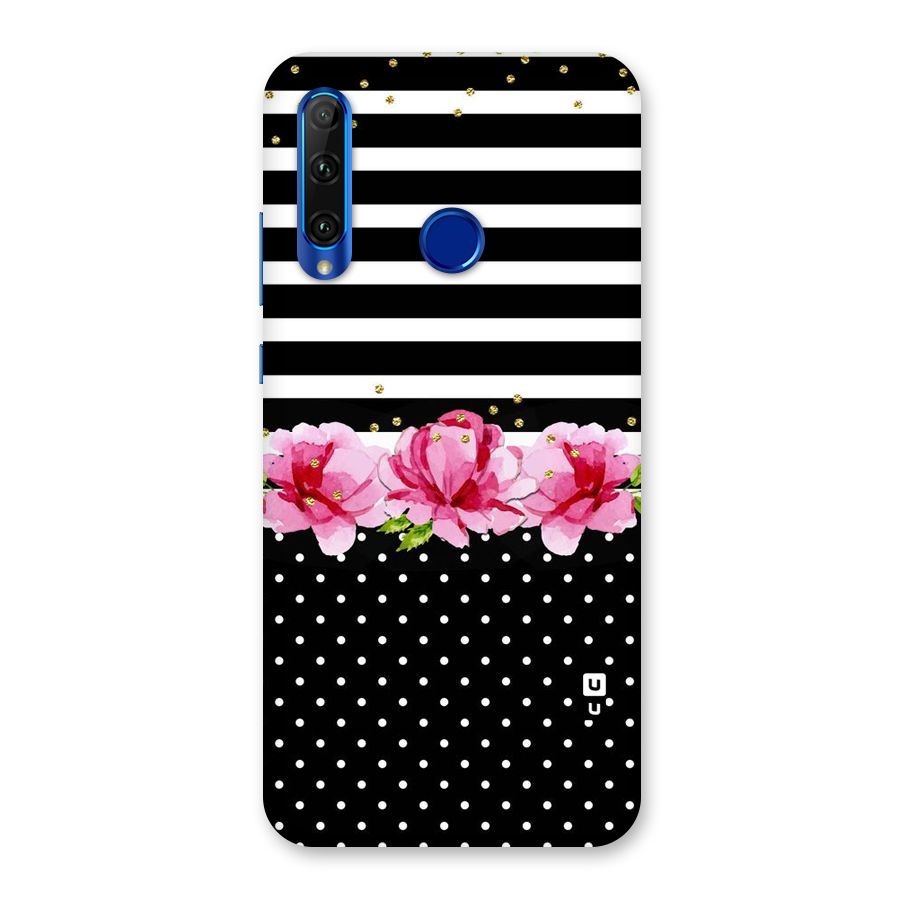 Polka Floral Stripes Back Case for Honor 20i